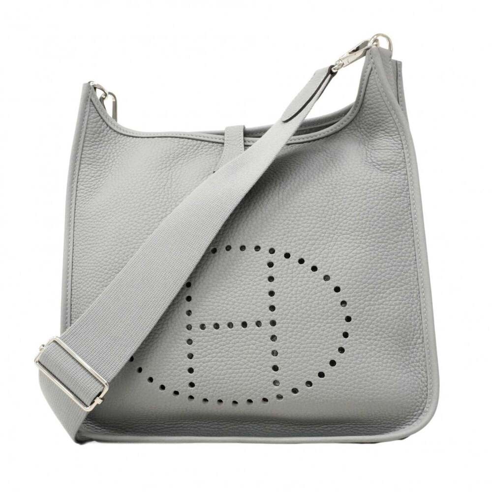 Hermes Evelyne 3PM Shoulder Bag, Taurillon Clemence Leather, Gris Pantin, K S... - Picture 1 of 9